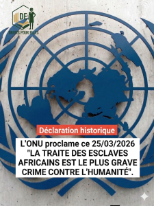 Belle perspective de réparation: L'esclavage enfin reconnu. droits pour elles reconnaissance de l'esclavage onu crime contre l'humanité
