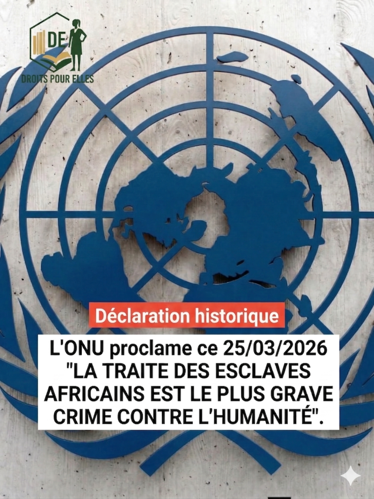 Belle perspective de réparation: L'esclavage enfin reconnu. droits pour elles reconnaissance de l'esclavage onu crime contre l'humanité