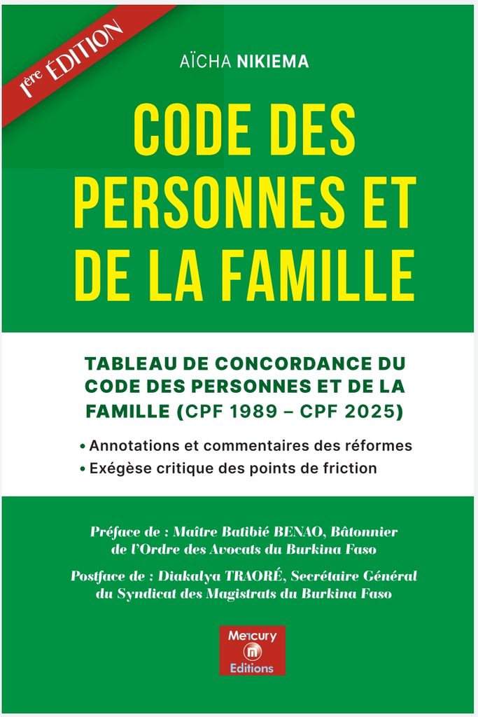 Tableau de concordance du Code des personnes et de la famille (1989-2025) : parution première page de couverture tableau de concordance